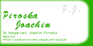 piroska joachim business card